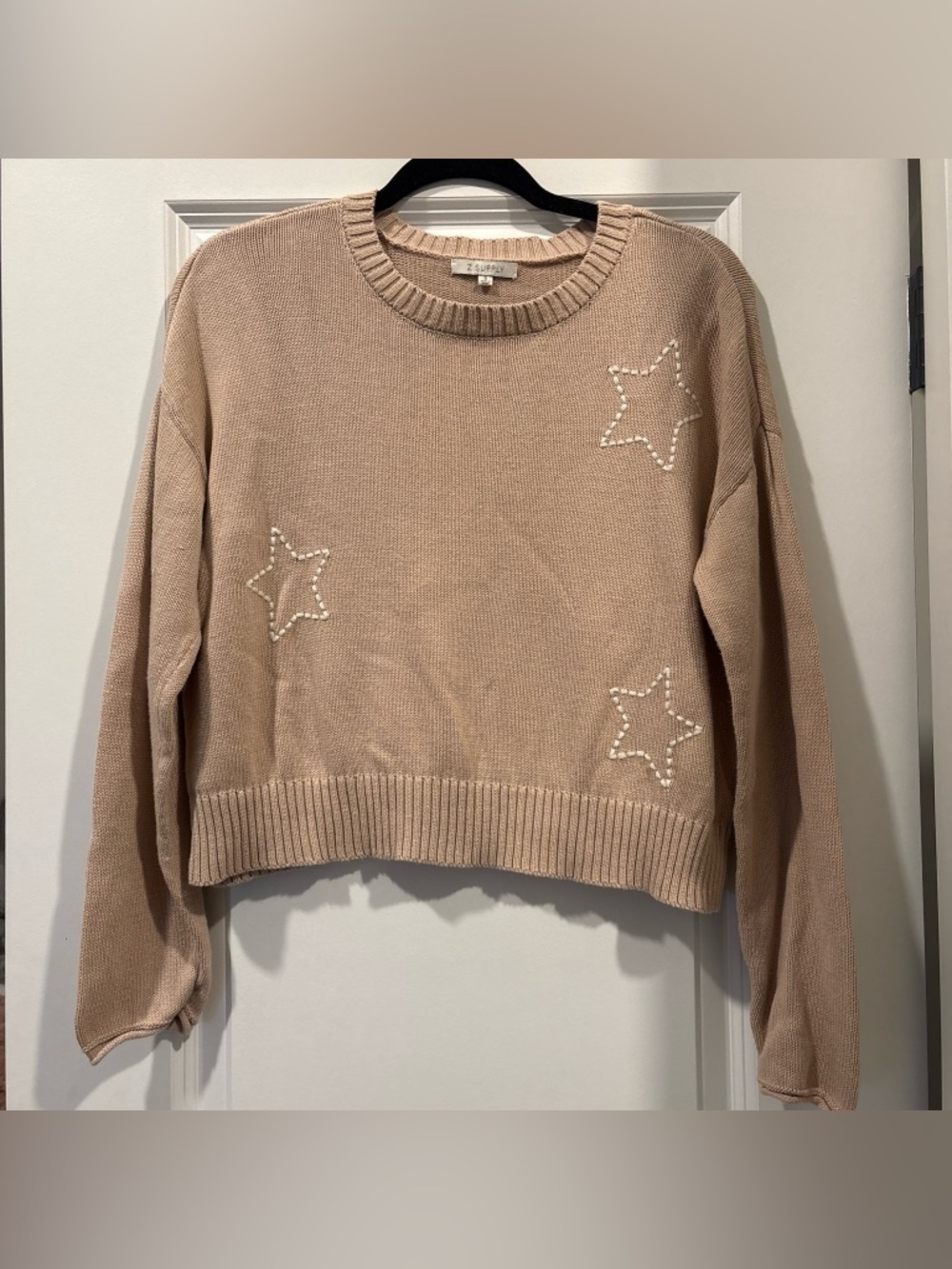 Z Supply Sienna Open Star Sweater in Birch size Small
